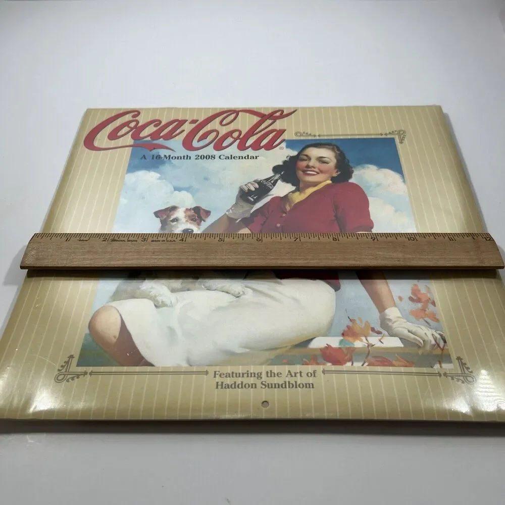 2008 Coca Cola 16 Month Calendar Featuring Art by Haddon Sundblom Sealed NEW - Picture 8 of 9